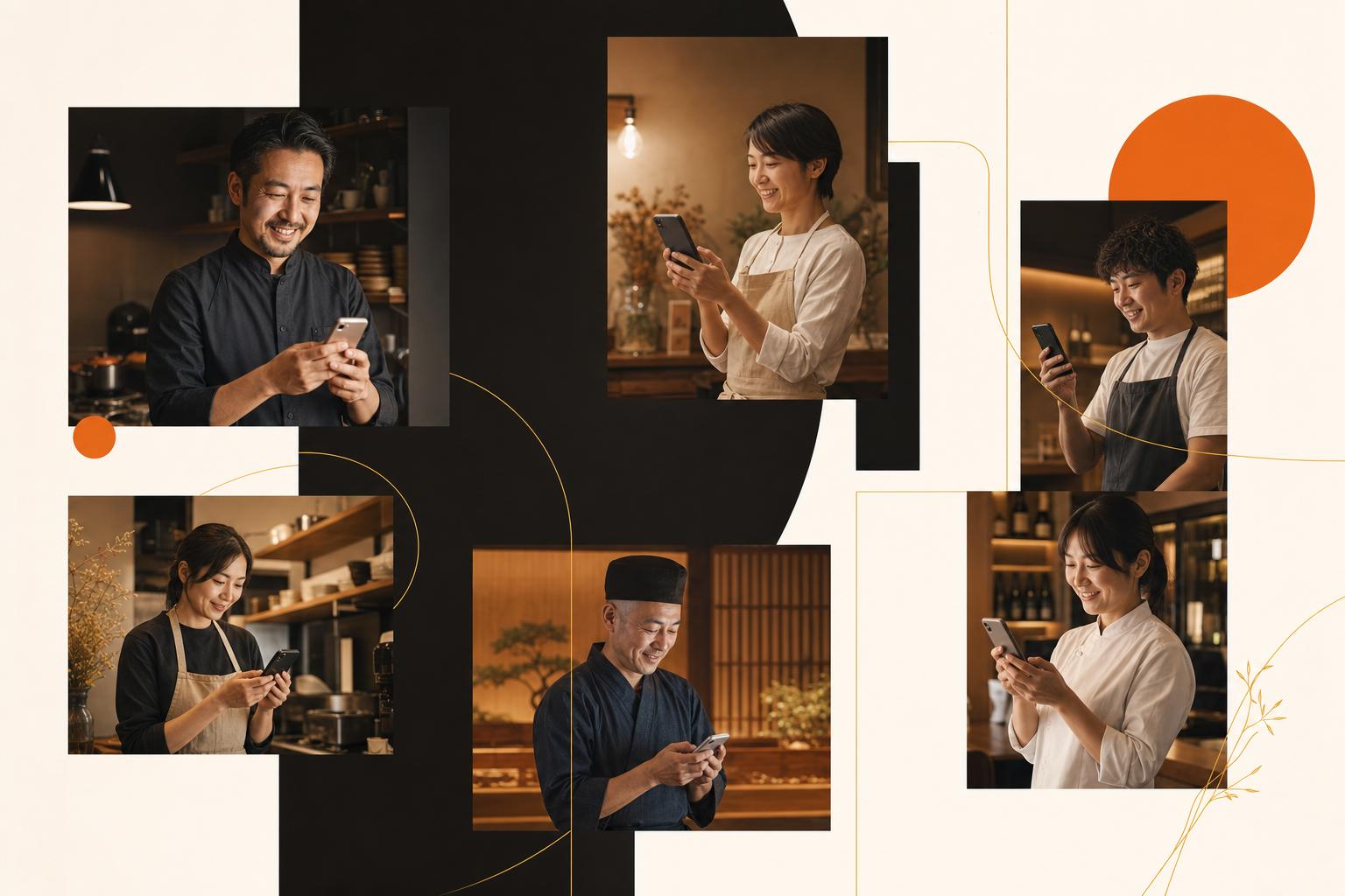 全国の飲食店オーナーがオンラインで学ぶイメージ