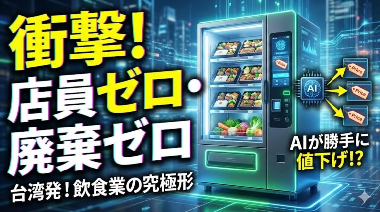 【店員ゼロ・廃棄ゼロ】台湾の自販機レストランが示す、飲食業の究極形