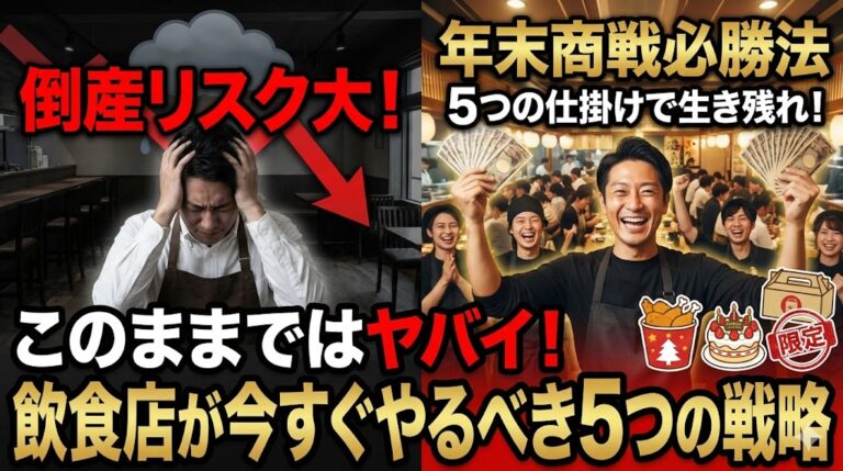 【年末商戦必勝法】この5つの仕掛けがないと倒産リスク大！飲食店が年内に実践すべき戦略