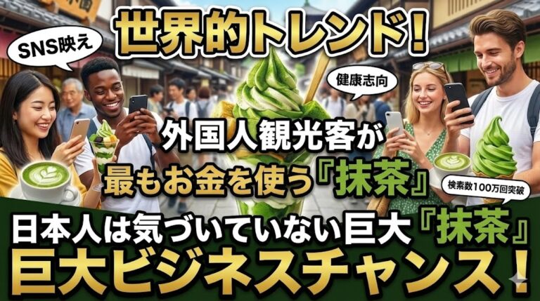 【世界的トレンド】外国人観光客が最もお金を使う「抹茶」！今から始めるべき理由
