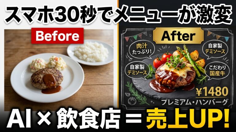 スマホ30秒でメニューが激変！繁盛飲食店道場でAIを使った売上UPにチャレンジ中